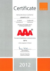 AAA Certificate 2012