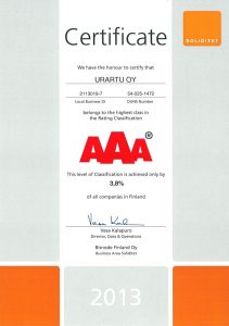 AAA Certificate 2013